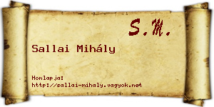 Sallai Mihály névjegykártya