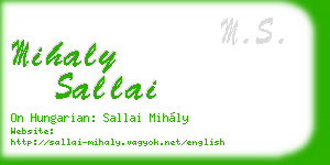 mihaly sallai business card